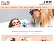 Tablet Screenshot of elsasesthetics.com